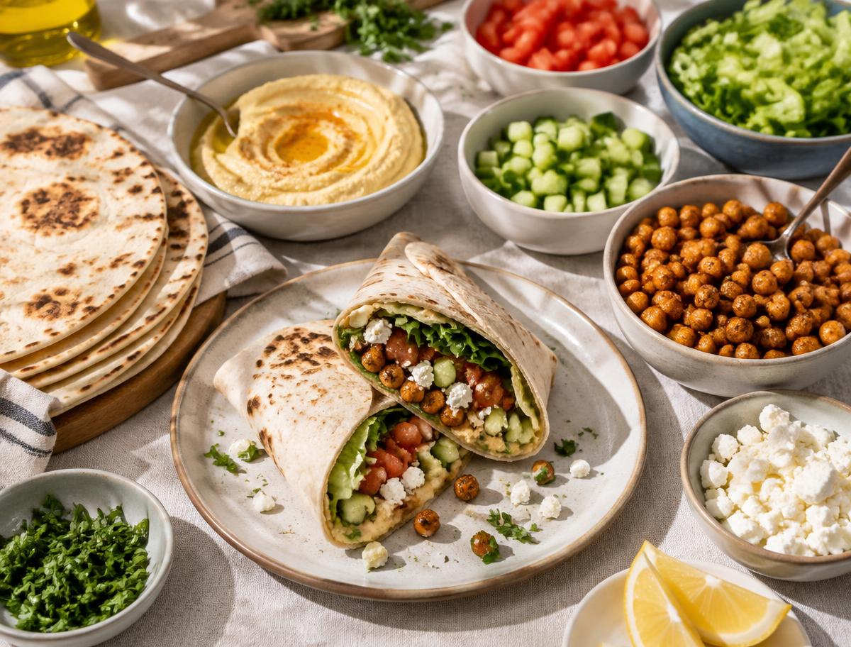 Mediterranean Chickpea Wrap Bar
