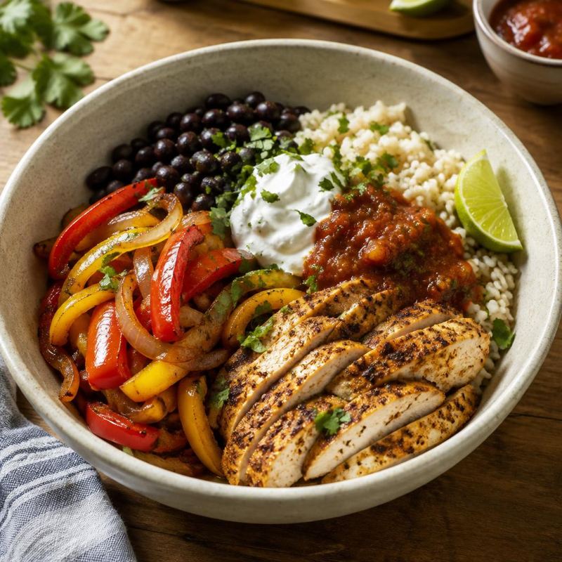 Chicken Fajita Protein Bowls