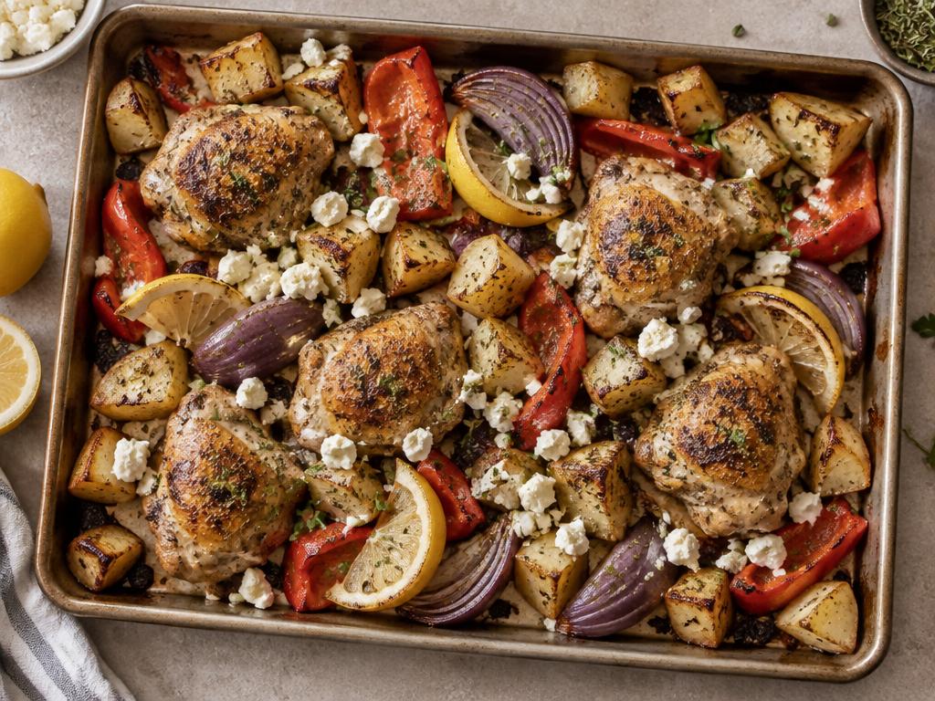 Greek Sheet-Pan Chicken with Feta
