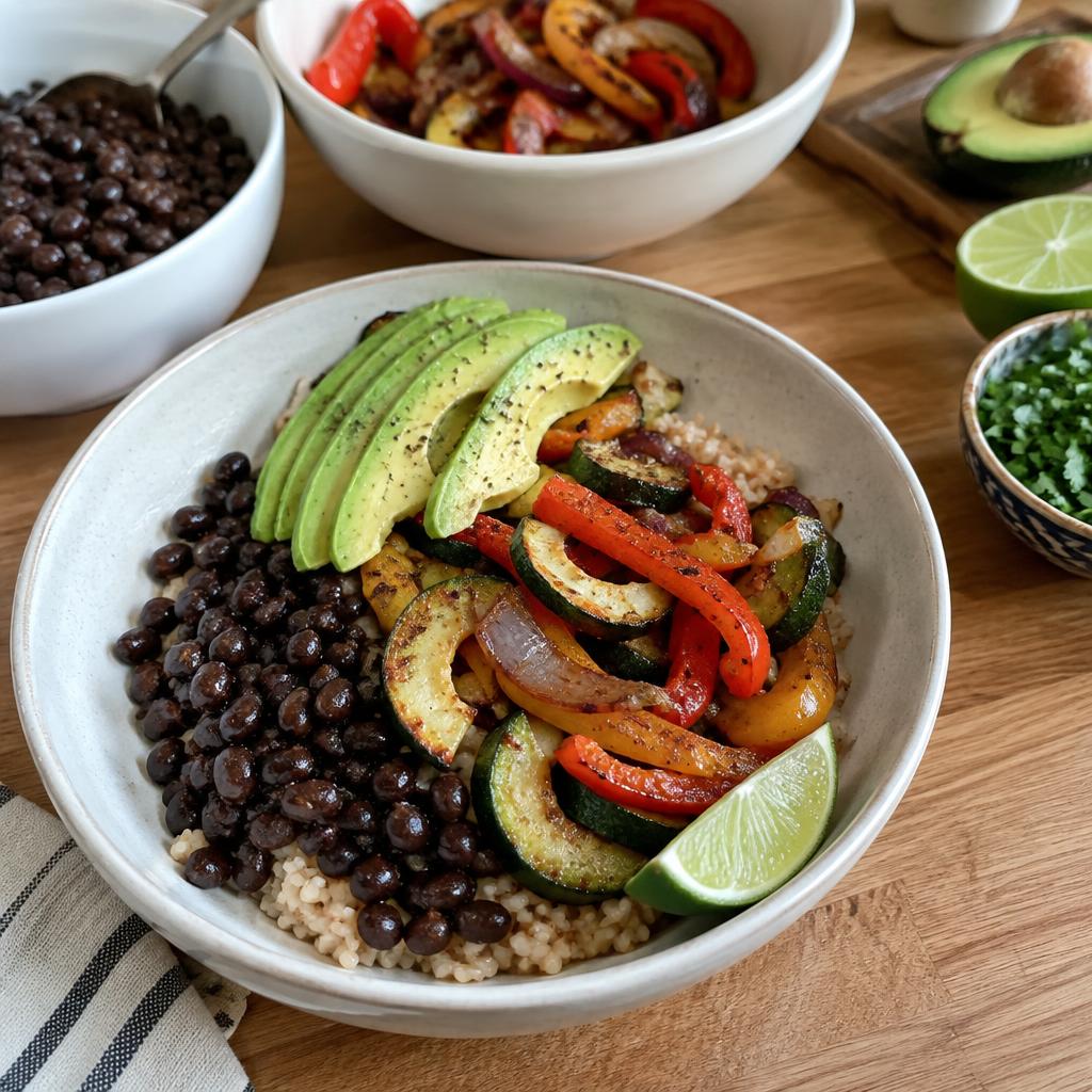 Black Bean & Roasted Vegetable Bowls
